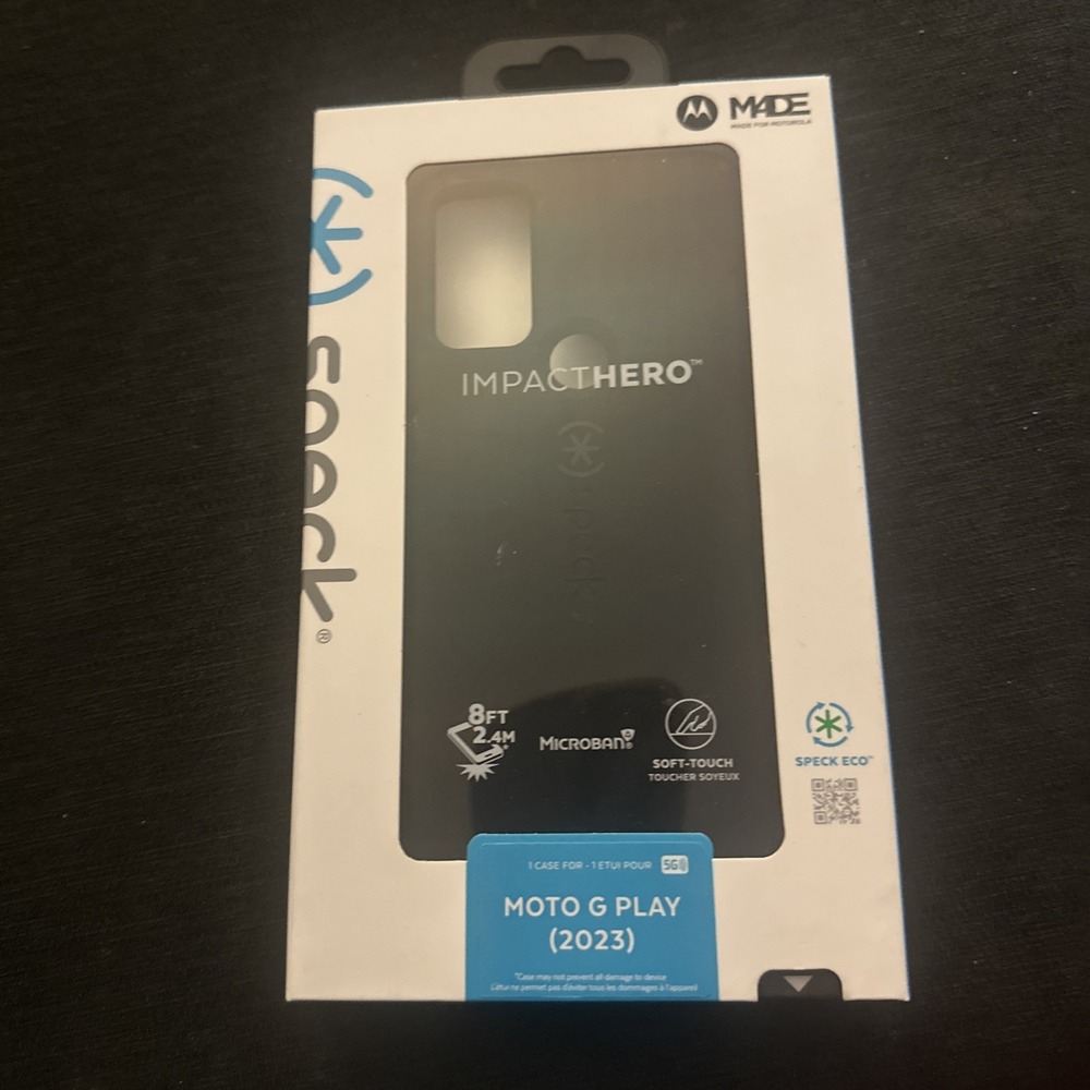 Speck ImpactHero Phone Case For Moto G Play (2023), black